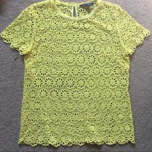 French Connection yellow floral top